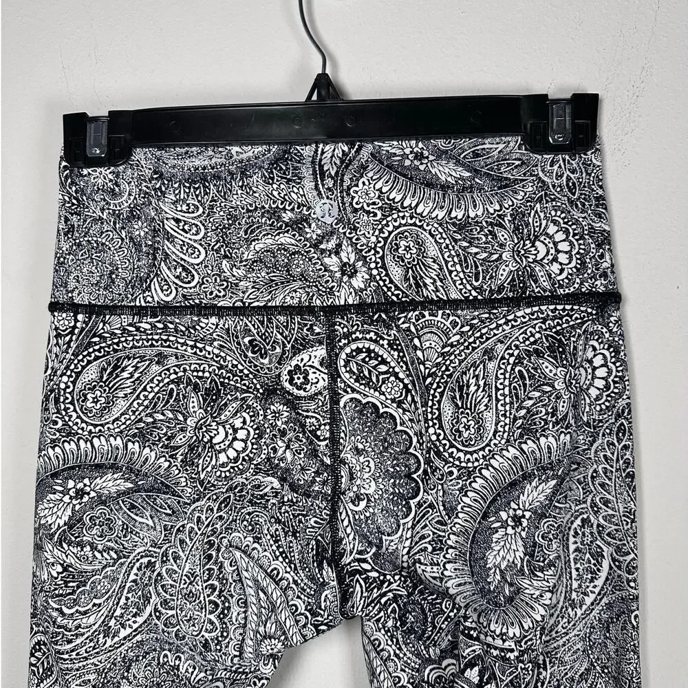 lululemon athletica Black & White Paisley High-Rise Leggings